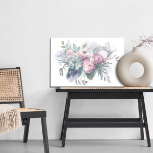Peinture sur toile Fleurs Pastel Peintes À L'aquarelle – Image 6
