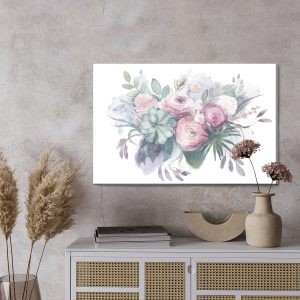 Peinture sur toile Fleurs Pastel Peintes À L'aquarelle – Image 3