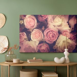 Peinture sur toile Roses Colorées Avec Un Effet 3D – Image 5