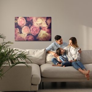 Peinture sur toile Roses Colorées Avec Un Effet 3D – Image 7