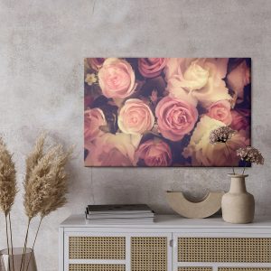 Peinture sur toile Roses Colorées Avec Un Effet 3D – Image 3