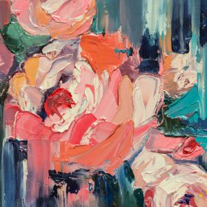 Peinture sur toile Une Peinture Abstraite D'une Rose – Image 1