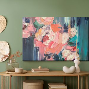 Peinture sur toile Une Peinture Abstraite D'une Rose – Image 5