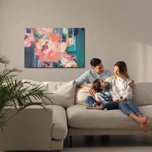 Peinture sur toile Une Peinture Abstraite D'une Rose – Image 7