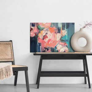 Peinture sur toile Une Peinture Abstraite D'une Rose – Image 6