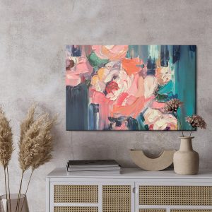 Peinture sur toile Une Peinture Abstraite D'une Rose – Image 3