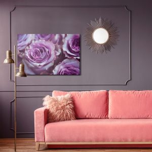 Peinture sur toile Belles Roses Violettes – Image 4