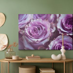 Peinture sur toile Belles Roses Violettes – Image 5