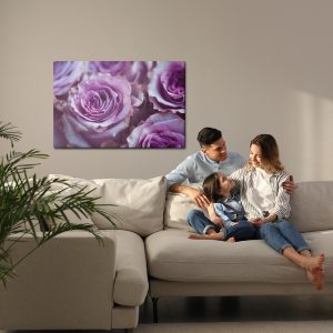Peinture sur toile Belles Roses Violettes – Image 7