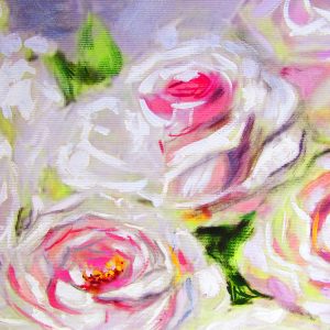 Peinture sur toile Roses En Fleurs Peintes – Image 1