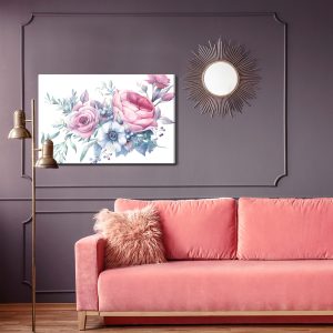 Peinture sur toile Roses, Anémones Et Baies – Image 4