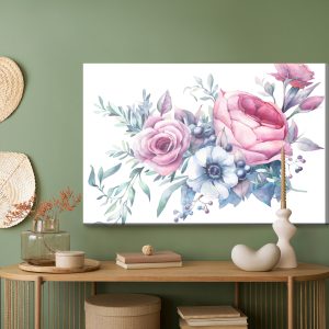 Peinture sur toile Roses, Anémones Et Baies – Image 5