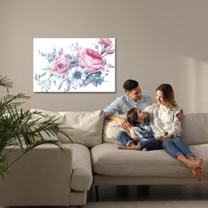 Peinture sur toile Roses, Anémones Et Baies – Image 7