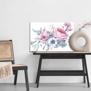 Peinture sur toile Roses, Anémones Et Baies – Image 6