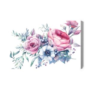 Peinture sur toile Roses, Anémones Et Baies – Image 2