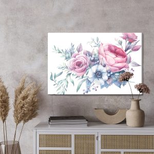 Peinture sur toile Roses, Anémones Et Baies – Image 3