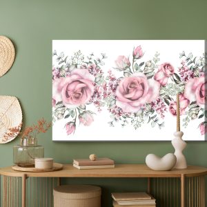 Peinture sur toile Pétales De Rose Peints À L'aquarelle – Image 5