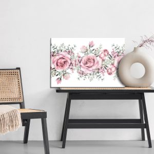 Peinture sur toile Pétales De Rose Peints À L'aquarelle – Image 6