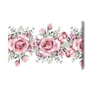 Peinture sur toile Pétales De Rose Peints À L'aquarelle – Image 2