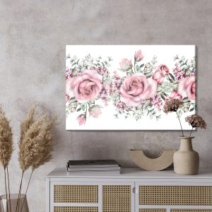 Peinture sur toile Pétales De Rose Peints À L'aquarelle – Image 3