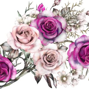 Peinture sur toile Des Roses Délicates Comme Peintes À L'aquarelle – Image 1