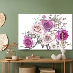 Peinture sur toile Des Roses Délicates Comme Peintes À L'aquarelle – Image 5