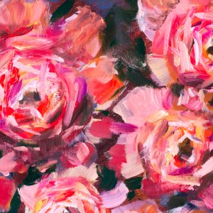 Peinture sur toile Peinture Abstraite De Roses – Image 1