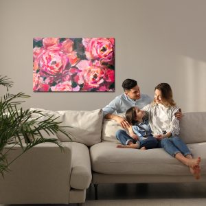 Peinture sur toile Peinture Abstraite De Roses – Image 7