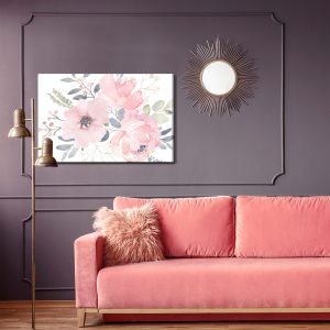 Peinture sur toile Fleurs Roses Aux Couleurs Pastel – Image 4