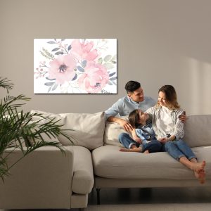 Peinture sur toile Fleurs Roses Aux Couleurs Pastel – Image 7