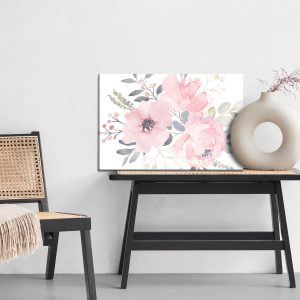Peinture sur toile Fleurs Roses Aux Couleurs Pastel – Image 6