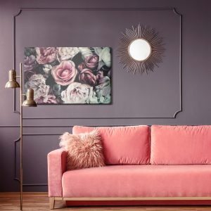 Peinture sur toile Fleurs Roses De Style Vintage – Image 4