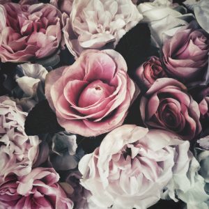 Peinture sur toile Fleurs Roses De Style Vintage – Image 1