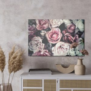 Peinture sur toile Fleurs Roses De Style Vintage – Image 3