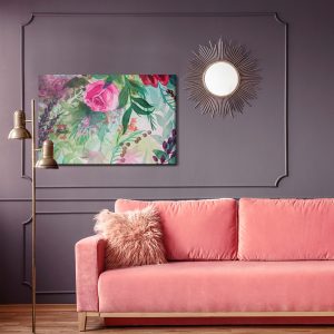 Peinture sur toile Belles Fleurs Roses Pastels – Image 4