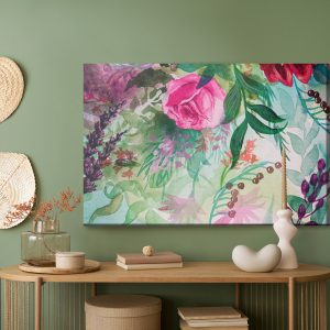 Peinture sur toile Belles Fleurs Roses Pastels – Image 5