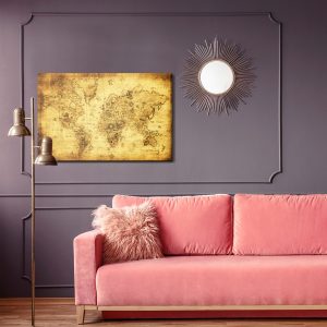 Peinture sur toile Carte Du Monde Antique – Image 4