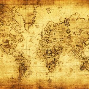 Peinture sur toile Carte Du Monde Antique – Image 1
