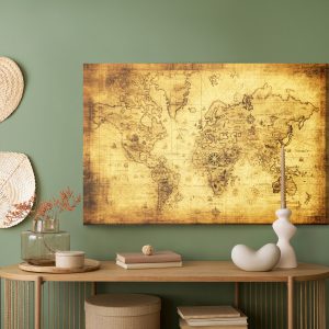 Peinture sur toile Carte Du Monde Antique – Image 5