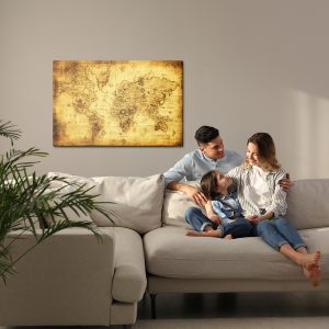 Peinture sur toile Carte Du Monde Antique – Image 7