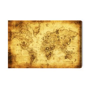 Peinture sur toile Carte Du Monde Antique – Image 2