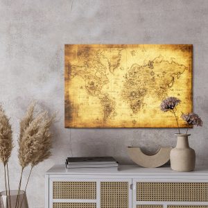 Peinture sur toile Carte Du Monde Antique – Image 3