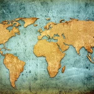 Peinture sur toile La Carte Du Monde Dans Une Édition À La Mode – Image 1