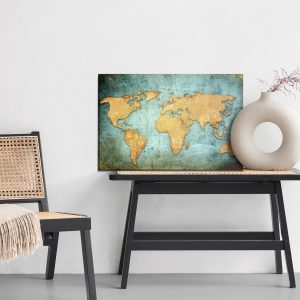 Peinture sur toile La Carte Du Monde Dans Une Édition À La Mode – Image 6