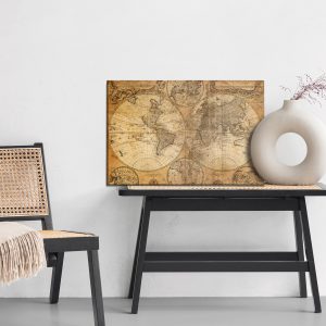 Peinture sur toile Ancienne Carte Du Monde Du 18Ème Siècle – Image 6
