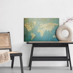 Peinture sur toile Carte Du Monde Décorative – Image 6