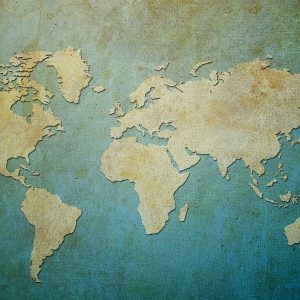 Peinture sur toile Carte Du Monde Décorative – Image 1