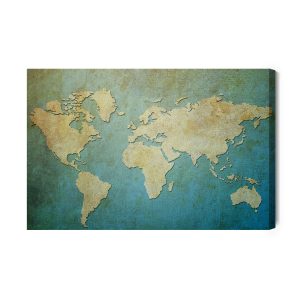 Peinture sur toile Carte Du Monde Décorative – Image 2
