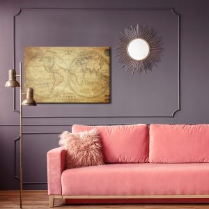 Peinture sur toile Carte Historique Du Monde Du 19Ème Siècle – Image 4