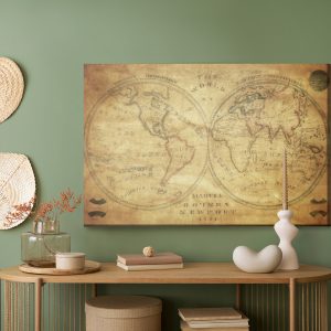 Peinture sur toile Carte Historique Du Monde Du 19Ème Siècle – Image 5